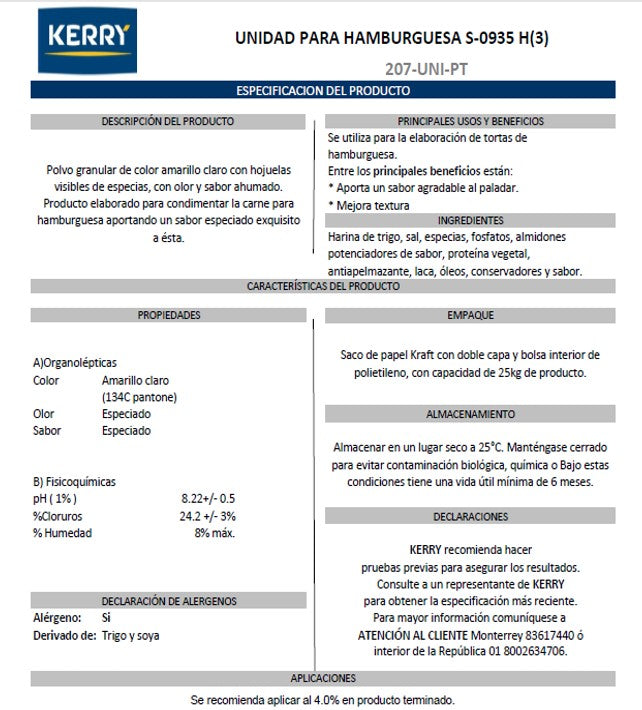 UNIDAD PARA HAMBURGUESA